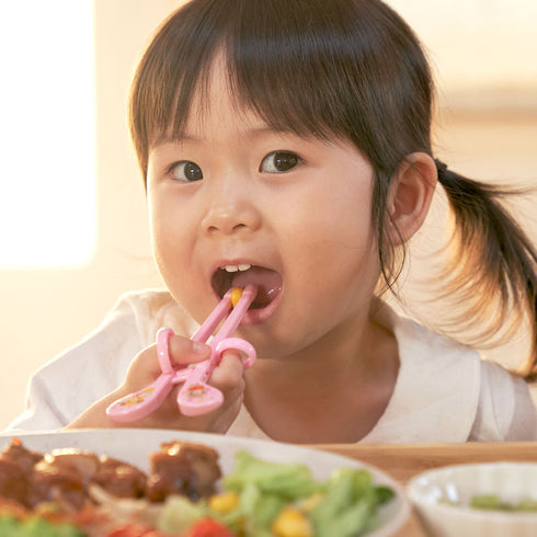 【1.5歳ごろ~】エジソンのお箸mini 右手用 ピンク 1歳半から使えるミニサイズのお箸