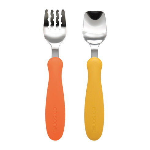 【1.5歳ごろ~】フォーク&スプーン パンプキン&キャロット 燕三条の高品質ステンレスを使用した安全なカトラリー