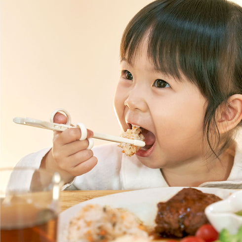 【1.5歳ごろ~】エジソンのお箸mini miffy 左手用 ミッフィーデザインのミニサイズのお箸 ギザギザした独自の形状で掴みやすい工夫