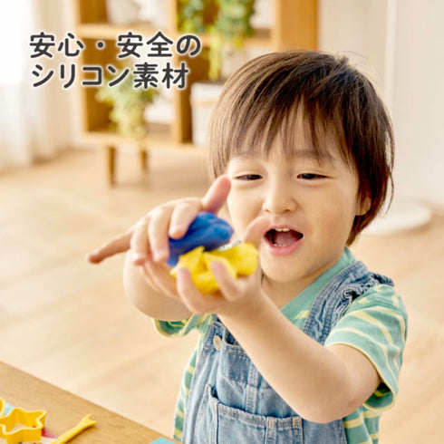 シリコンねんど あお&みどり 乾かず繰り返し遊べる画期的なねんど プレゼントにおすすめ