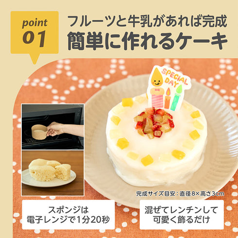てづくりケーキキット 誕生日や記念日、季節のイベントにおすすめなしっとり食感のケーキキット