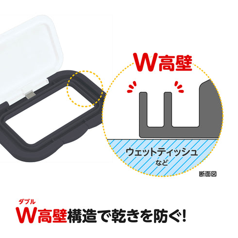 Bitatto+ レトロミッキー 繰り返し使えるウエットシートのフタ