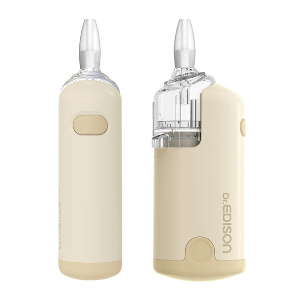 電動鼻水吸引器ハンディ アイボリー コンパクトで持ち運び便利 大人でも使える鼻水吸引器 花粉症のケアにおすすめ