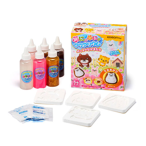 【ポイント10倍】ぷにょぷにょアクアリウムmini ペットのなかまたち 6色セット 化学反応で「不思議な仲間」を作ってみよう!キラキラインク入りで作品がさらに輝く!