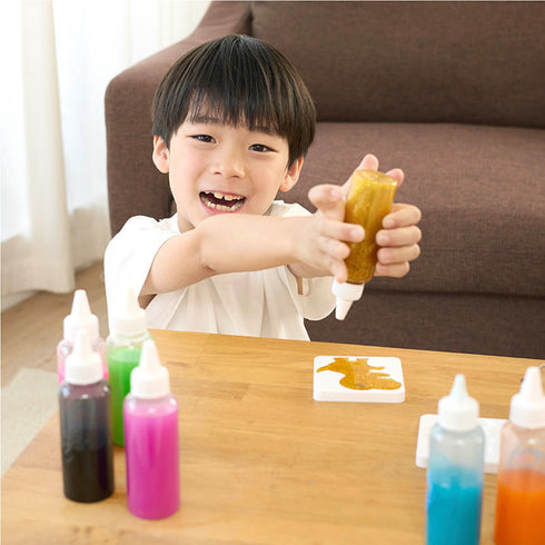 【ポイント10倍】ぷにょぷにょアクアリウムmini 恐竜のなかまたち 6色セット 化学反応で「不思議な仲間」を作ってみよう!キラキラインク入りで作品がさらに輝く!