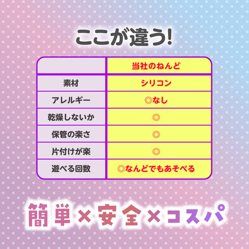 シリコンねんど ときめきアクセサリーキット 乾かず繰り返し遊べる画期的なねんど