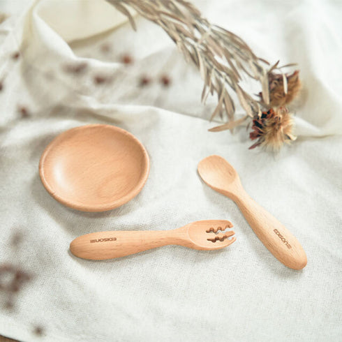 【9ヶ月ごろ~】木製カトラリーセットBaby 熱を伝えにくい木製のカトラリーセット 贈り物におすすめ