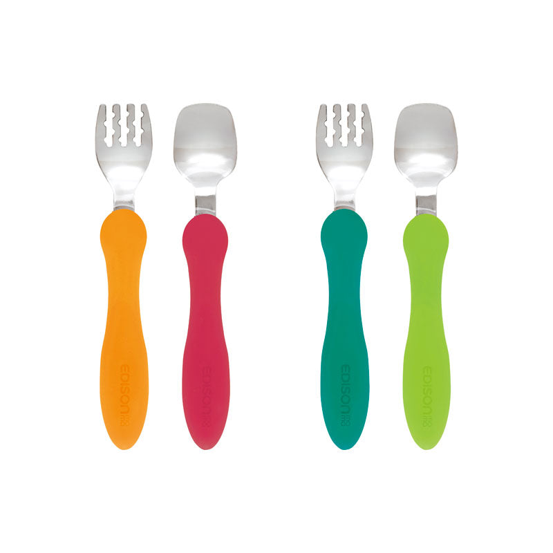 1歳ごろ～】フォーク&スプーンmini ミント&ライム 口の小さなお子様