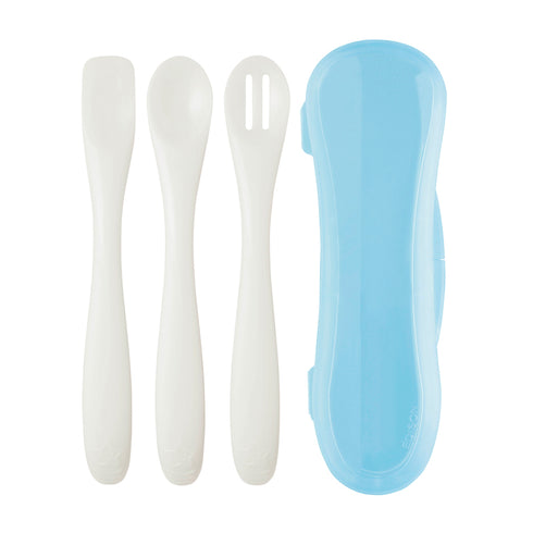 【5~8ヶ月ごろ】離乳食スプーン3本セット 食材をつぶせる機能付きのフィーディングスプーン