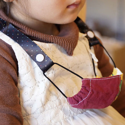 マスクのストラップ マルチドット マスクの落下と紛失防止におすすめ。衛生的に使える