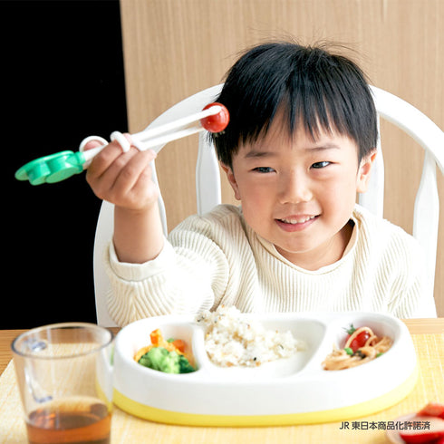 【2歳ごろ~就学前】エジソンのお箸Ⅰ ドクターイエロー 右手用 新幹線のデザイン付きのお箸