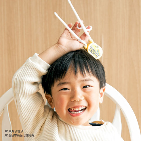【2歳ごろ~就学前】エジソンのお箸Ⅰ はやぶさ 右手用 新幹線のデザイン付きのお箸