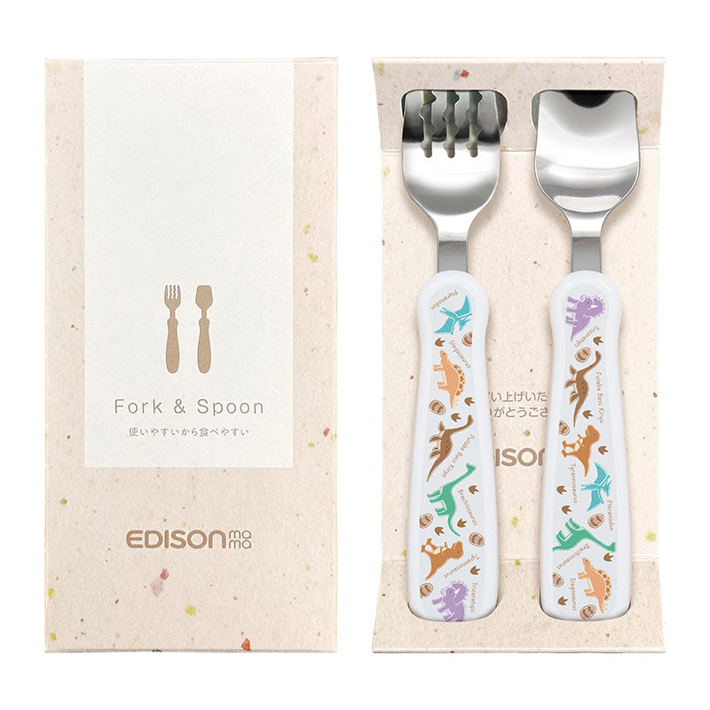 1.5歳ごろ～】フォーク＆スプーン print 「きょうりゅう」 購入が子供