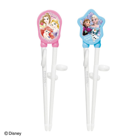 【2歳ごろ~就学前】エジソンのお箸Ⅰ ディズニー プリンセス ピンク 左手用 わくわくするディズニーデザインのお箸