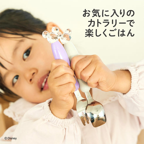 【1.5歳ごろ~】フォーク&スプーン ディズニー ミッキークリスタル ディズニー100周年記念デザイン