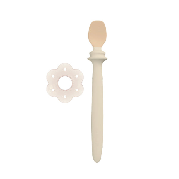 【5ヶ月ごろ~】はなまる離乳食スプーン お口の奥に入りすぎないプレート付き