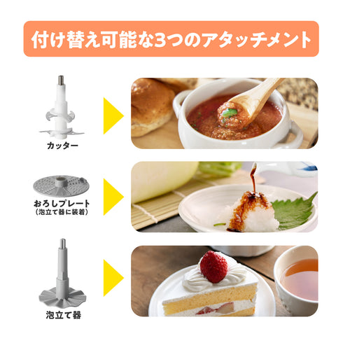 スケール付きコードレスフードプロセッサー 離乳食準備 ブレンダー 家族みんなで使える