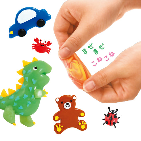 【シリコンねんど4色+1】基本色2セット 乾かず繰り返し遊べるねんど