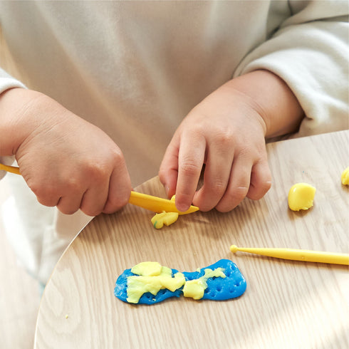 【シリコンねんど4色+1】基本色2セット 乾かず繰り返し遊べるねんど