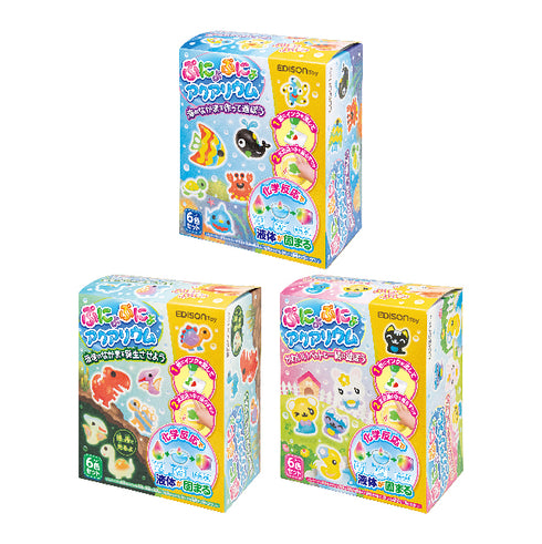 ぷにょぷにょアクアリウム 恐竜のなかまを誕生させよう!6色セット 子どもの「なぜ?」を引き出す化学反応のおもちゃ