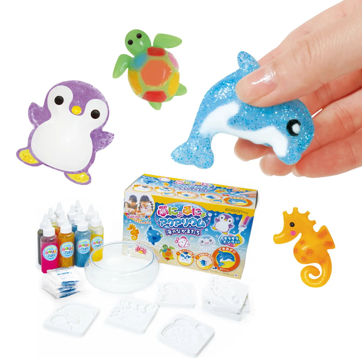 ぷにょぷにょアクアリウム 海のなかまたち 12色セット – EDISONmama