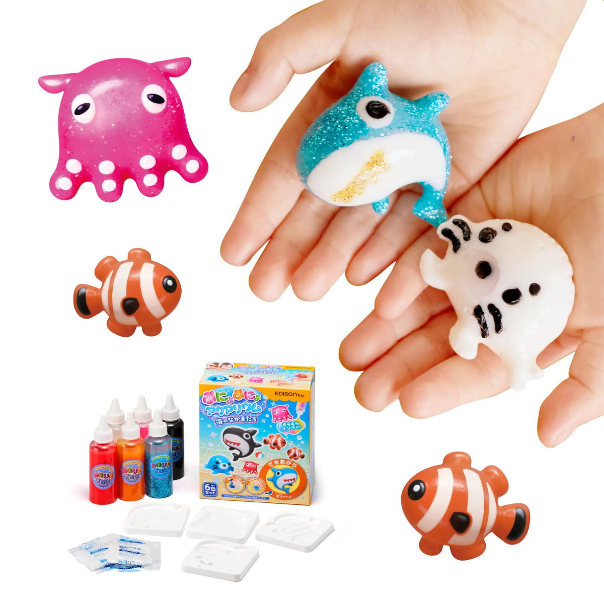 ぷにょぷにょアクアリウムmini 海のなかまたち 6色セット – EDISONmama