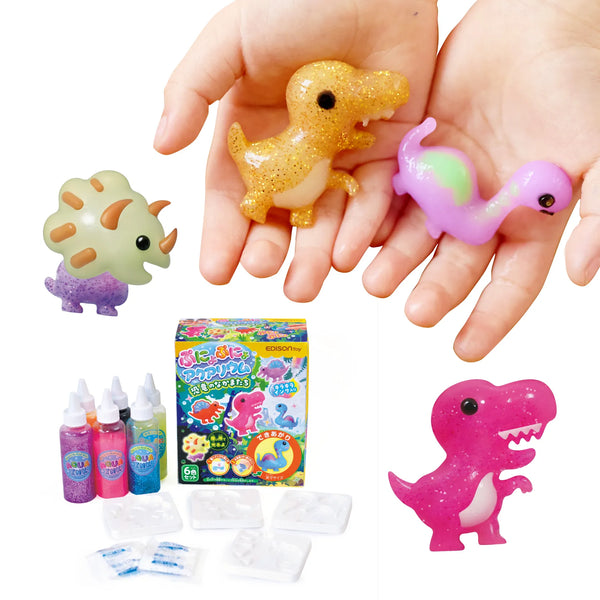 【ポイント10倍】ぷにょぷにょアクアリウムmini 恐竜のなかまたち 6色セット 化学反応で「不思議な仲間」を作ってみよう!キラキラインク入りで作品がさらに輝く!