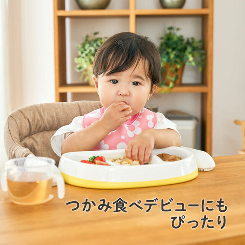 たっぷり入る深皿プレート　仕切りが深いランチプレート