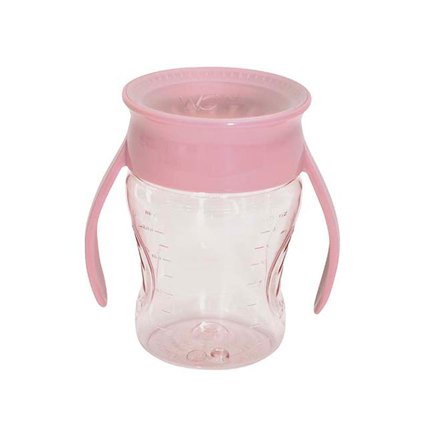 【ポイント10倍】WOW CUP baby ピンク（ソフトカラー）こぼれにくい クリアカップ 360°どこからでも飲める パーツの少ないシンプル設計 お手入れ簡単