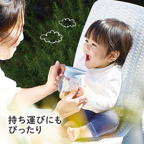 【ポイント10倍】WOW CUP baby ブルー（ソフトカラー）こぼれにくい クリアカップ 360°どこからでも飲める パーツの少ないシンプル設計 お手入れ簡単
