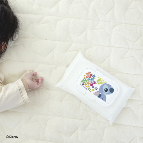 Bitatto＋ スティッチ　ワンタッチタイプ 繰り返し使えるウェットシートのフタ ハワイアンなスティッチデザイン