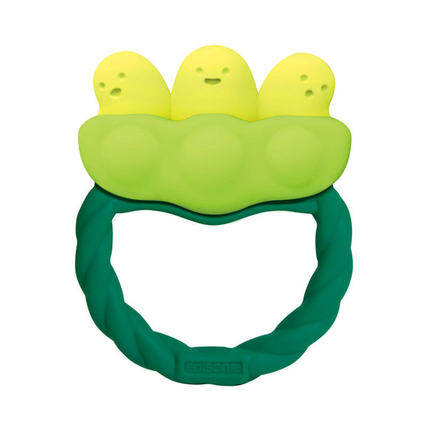 カミカミBaby　えだまめ　持ちやすいリングタイプの歯がため