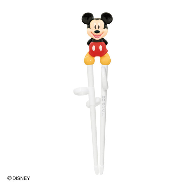 【2歳ごろ～就学前】エジソンのお箸Ⅰ / ディズニー ミッキーマウス / 右手用　ミッキーマウスのマスコット付きのお箸