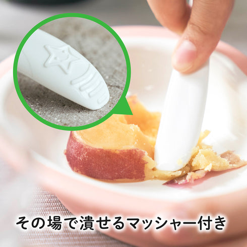 【5～8ヶ月ごろ】離乳食スプーン3本セット　食材をつぶせる機能付きのフィーディングスプーン