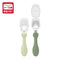 【1歳ごろ～】フォーク＆スプーン　プチ　カバー付　オリーブ　人気のアースカラーのカトラリー