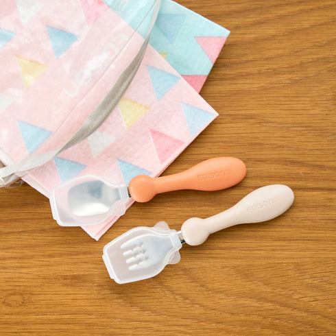 【パーツ販売】フォーク＆スプーン　プチ　カバー　2個セット　持ち運びに便利なカバー