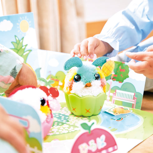 【プレミアムフェア65%off】つくってあそぼうふわもん お散歩セット　毛束を貼って作る毛糸のペット