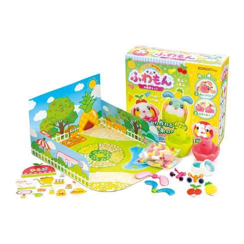 【プレミアムフェア65%off】つくってあそぼうふわもん お散歩セット　毛束を貼って作る毛糸のペット