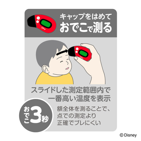 【プレミアムフェア15%off】耳でも額でも測れるディズニーデザインの非接触体温計　さっと測れる2Way体温計　ミッキーマウス