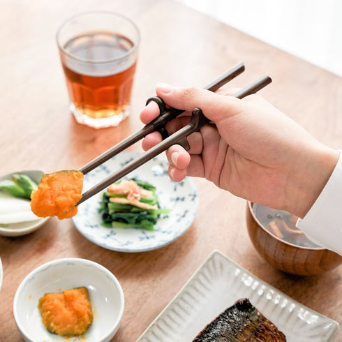 【成人男性・手の大きい方】エジソンのお箸Ⅲ　右手用　大人用のリング付きのお箸