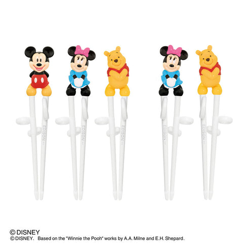 【2歳ごろ～就学前】エジソンのお箸Ⅰ / ディズニー プーさん / 右手用　プーさんのマスコット付きのお箸