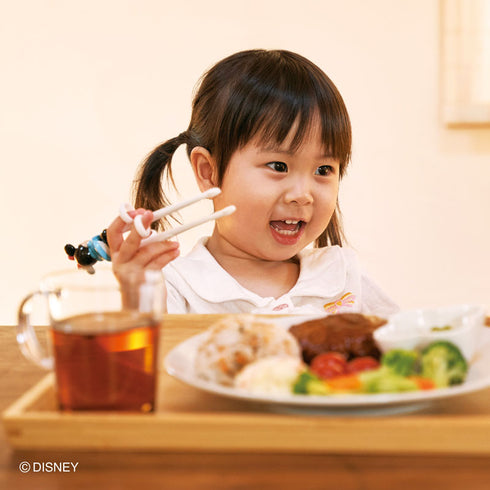 【2歳ごろ～就学前】エジソンのお箸Ⅰ / ディズニー ミッキーマウス / 右手用　ミッキーマウスのマスコット付きのお箸