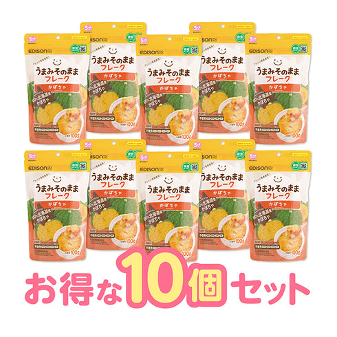 【まとめ買い 100g】うまみそのままフレーク かぼちゃ 時短調理に最適 お得な10個セット