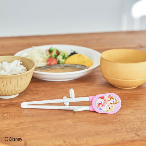 【2歳ごろ～就学前】エジソンのお箸Ⅰ　ディズニー　プリンセス　ピンク　左手用　わくわくするディズニーデザインのお箸