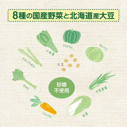 おやさいきなこ　きなこに8種の野菜パウダーをミックスした離乳食の救世主