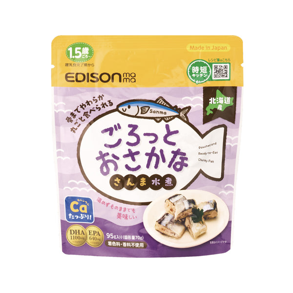 ごろっとおさかな　さんま水煮　商品パッケージ表面