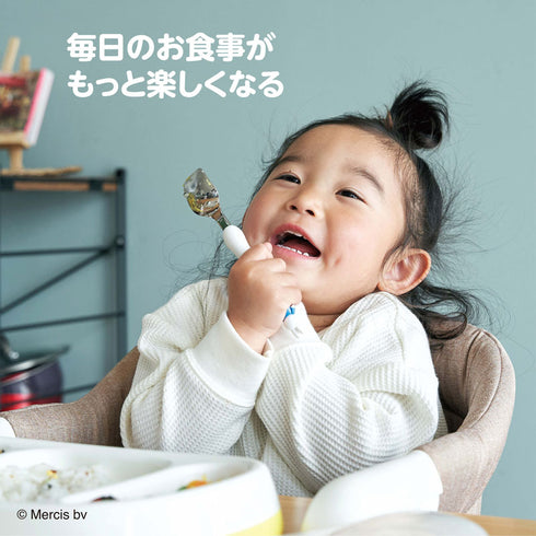 【1.5歳ごろ～】フォーク＆スプーン　miffy　ミッフィーのマスコット付きのフォーク&スプーン