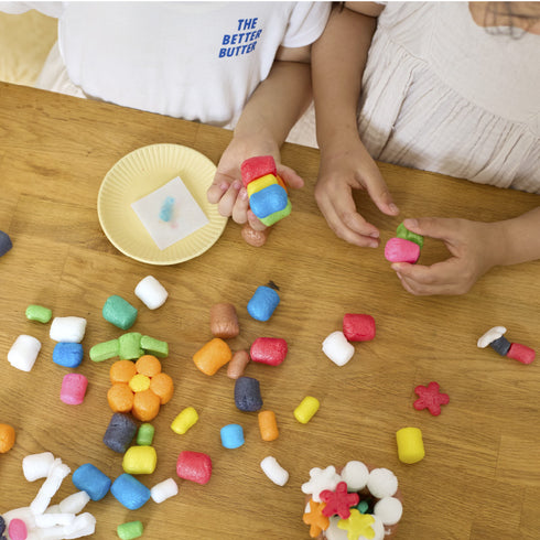 ファニーコーン ちょうちょ　創造力を育む 少量の水だけでくっつく立体知育遊び