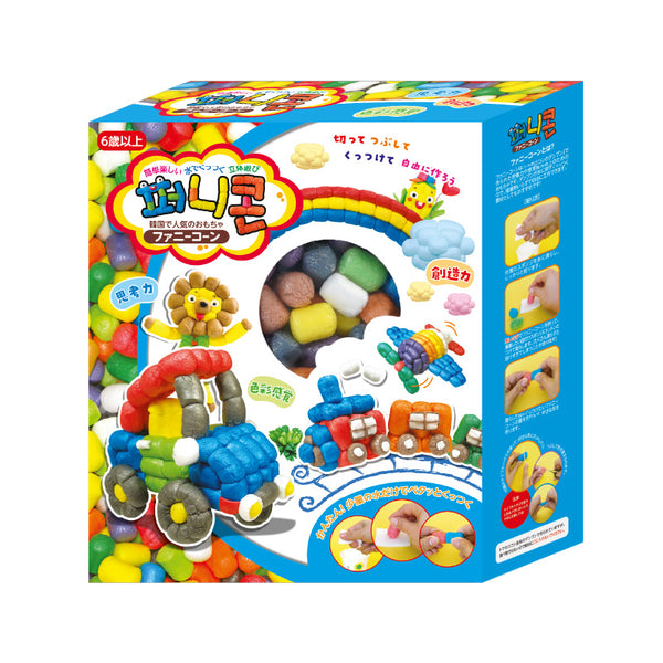 ファニーコーン 50g　創造力を育む 少量の水だけでくっつく立体知育遊び