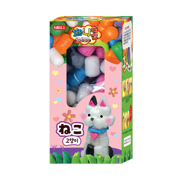 ファニーコーン ねこ　創造力を育む 少量の水だけでくっつく立体知育遊び